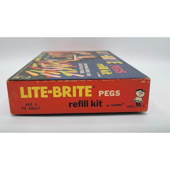 Vintage Lite-Brite PEGS Refill Kit by Hasbro 250 Color Glo Pegs - Picture 2 of 6